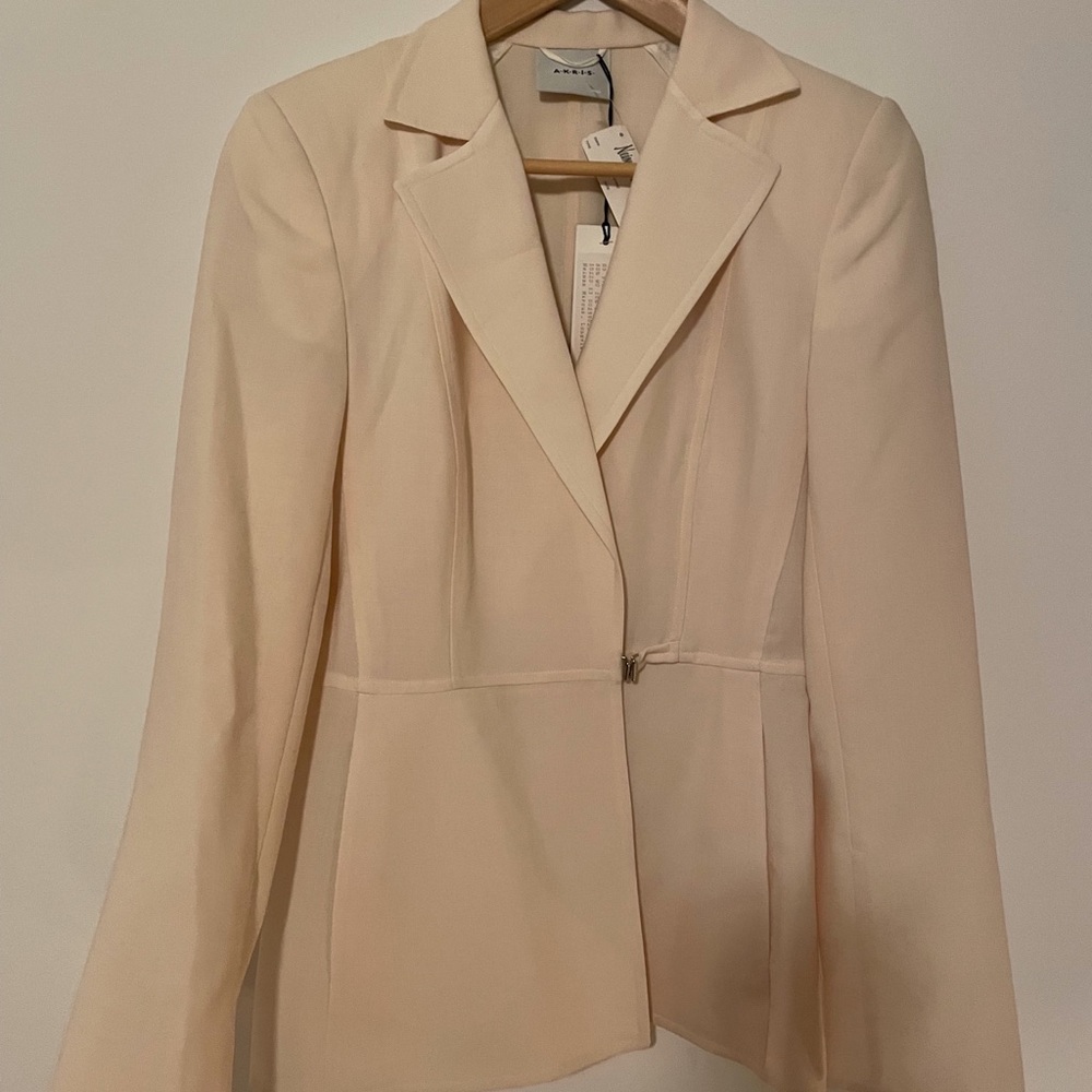 NWT AKRIS Designer Cream Blazer Neiman Marcus